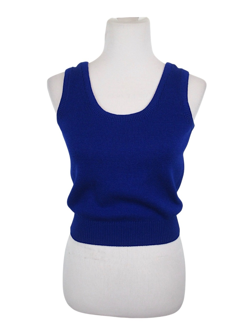 ST. JOHN Santana Knit Scoop Neck Cropped Shell Tank Top - Size P / 2